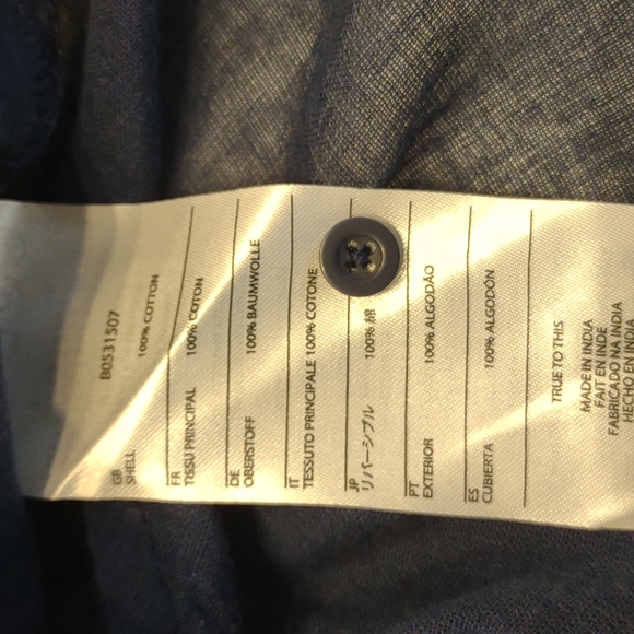 Volcom Blue Sheer Gauzy Hi-Lo Button LS Ruffle Hem Boho Tunic Blouse - Picture 12 of 15